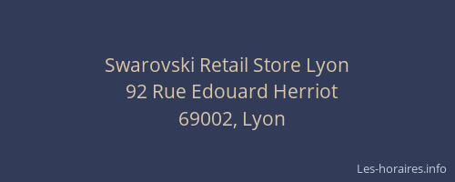Swarovski Retail Store Lyon