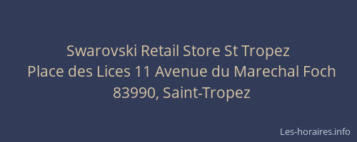 Swarovski Retail Store St Tropez