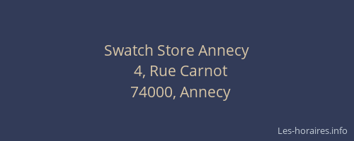 Swatch Store Annecy
