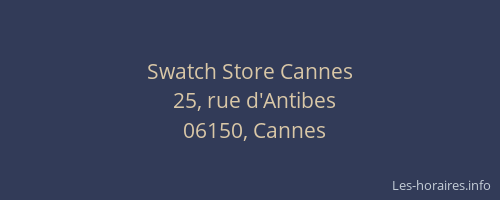 Swatch Store Cannes