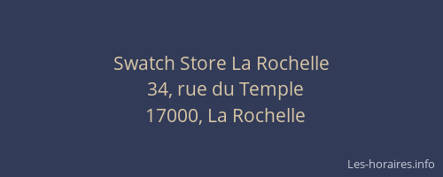 Swatch Store La Rochelle