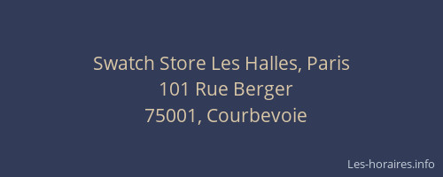 Swatch Store Les Halles, Paris