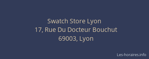 Swatch Store Lyon