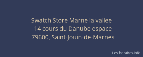 Swatch Store Marne la vallee