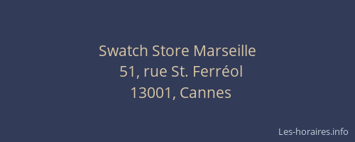 Swatch Store Marseille