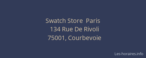 Swatch Store  Paris