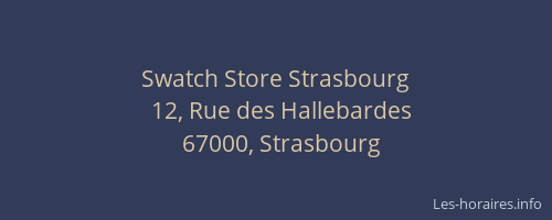 Swatch Store Strasbourg