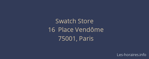 Swatch Store