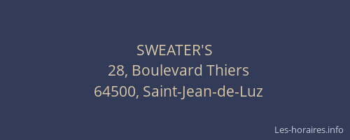 SWEATER'S