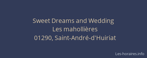 Sweet Dreams and Wedding