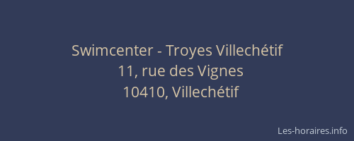 Swimcenter - Troyes Villechétif
