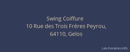 Swing Coiffure