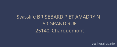Swisslife BRISEBARD P ET AMADRY N