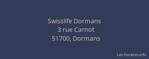Swisslife Dormans