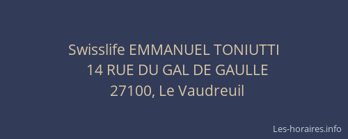 Swisslife EMMANUEL TONIUTTI
