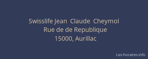 Swisslife Jean  Claude  Cheymol