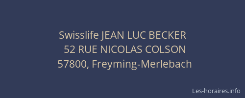 Swisslife JEAN LUC BECKER