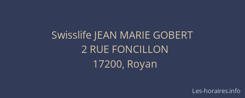 Swisslife JEAN MARIE GOBERT
