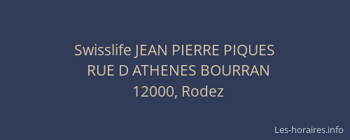 Swisslife JEAN PIERRE PIQUES