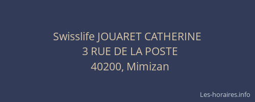 Swisslife JOUARET CATHERINE