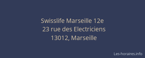 Swisslife Marseille 12e