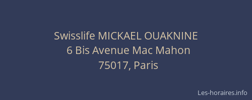 Swisslife MICKAEL OUAKNINE