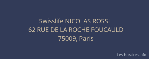 Swisslife NICOLAS ROSSI
