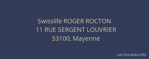 Swisslife ROGER ROCTON
