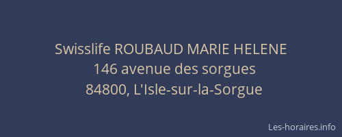 Swisslife ROUBAUD MARIE HELENE