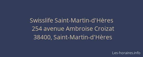 Swisslife Saint-Martin-d'H&egrave;res