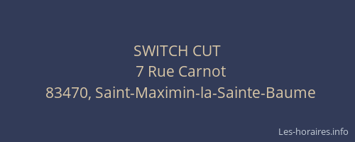 SWITCH CUT