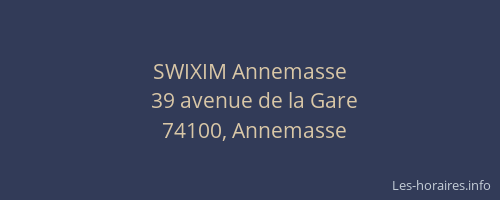 SWIXIM Annemasse