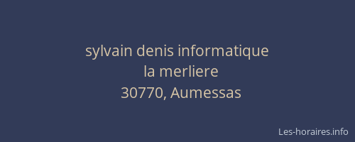 sylvain denis informatique