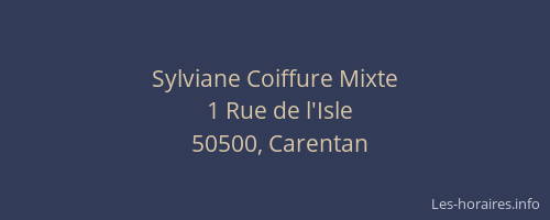 Sylviane Coiffure Mixte