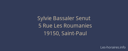 Sylvie Bassaler Senut