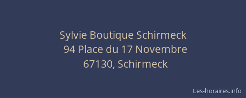 Sylvie Boutique Schirmeck