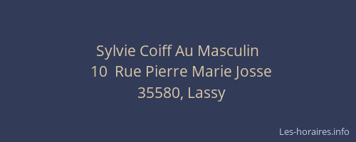 Sylvie Coiff Au Masculin