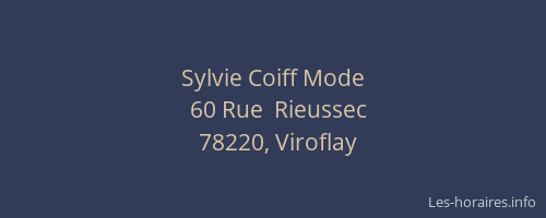 Sylvie Coiff Mode