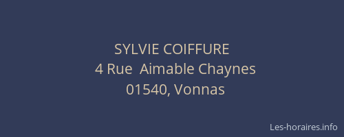SYLVIE COIFFURE