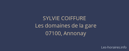 SYLVIE COIFFURE