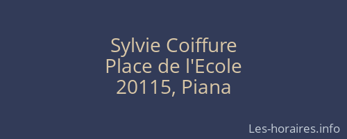 Sylvie Coiffure
