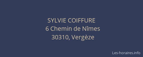 SYLVIE COIFFURE