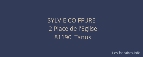 SYLVIE COIFFURE