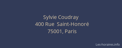 Sylvie Coudray