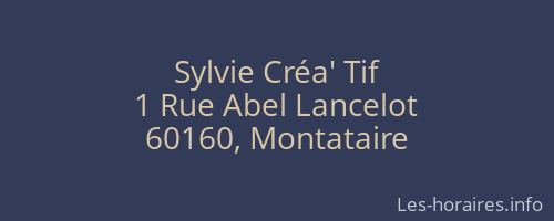 Sylvie Créa' Tif