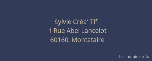 Sylvie Cr&eacute;a' Tif
