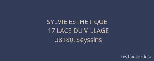SYLVIE ESTHETIQUE