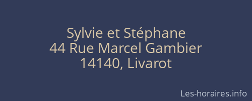 Sylvie et Stéphane