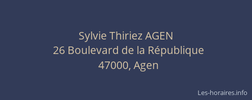 Sylvie Thiriez AGEN