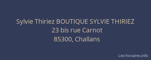 Sylvie Thiriez BOUTIQUE SYLVIE THIRIEZ